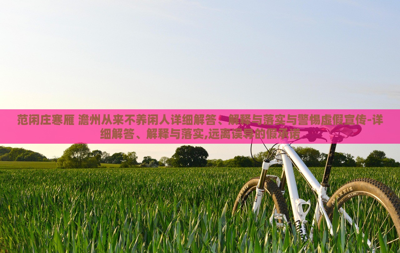 范閑莊寒雁 澹州從來不養(yǎng)閑人詳細解答、解釋與落實與警惕虛假宣傳-詳細解答、解釋與落實,遠離誤導的假承諾