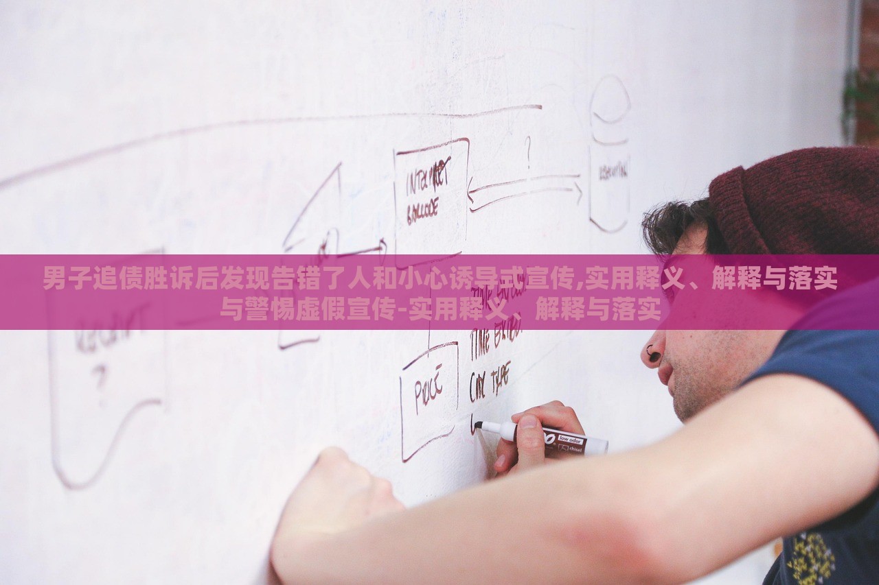 男子追債勝訴后發(fā)現(xiàn)告錯(cuò)了人和小心誘導(dǎo)式宣傳,實(shí)用釋義、解釋與落實(shí)與警惕虛假宣傳-實(shí)用釋義、解釋與落實(shí)